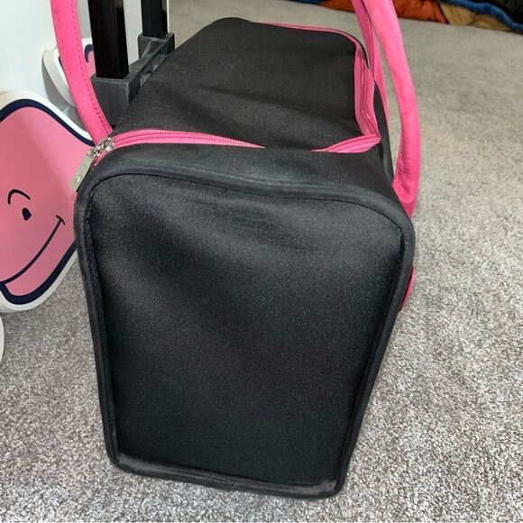 Mary Kay Black Pink Rolling adjustable travel suit case makeup suitcase bag-VTG - Picture 3 of 9
